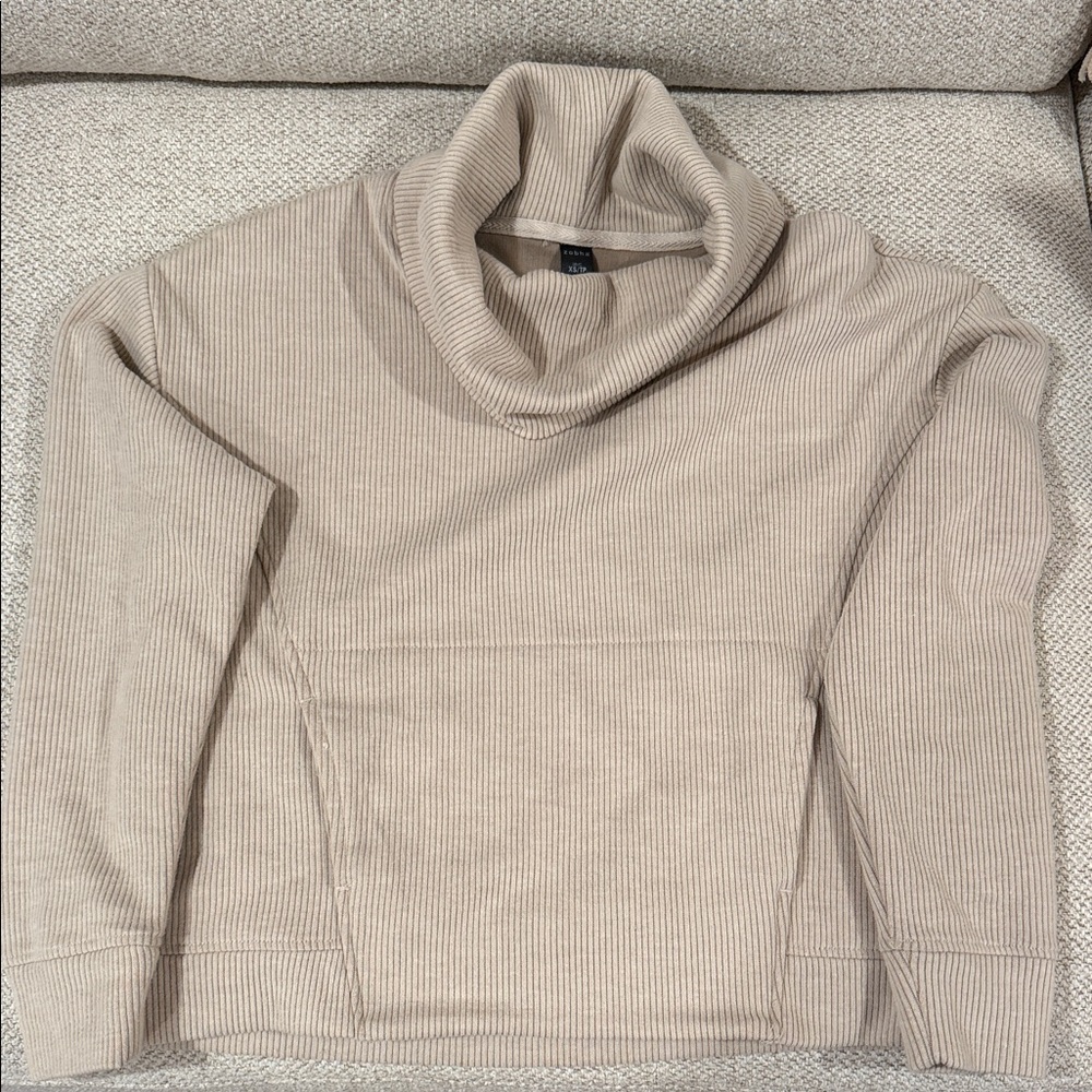 Zobha Taupe Cowl Neck Sweater